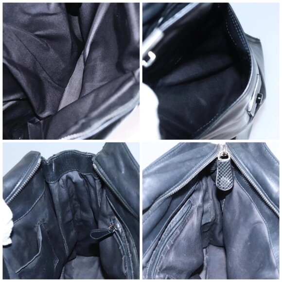 BOTTEGA VENETA Chain Hand Bag Leather Black Auth bs22135 - Picture 16 of 16